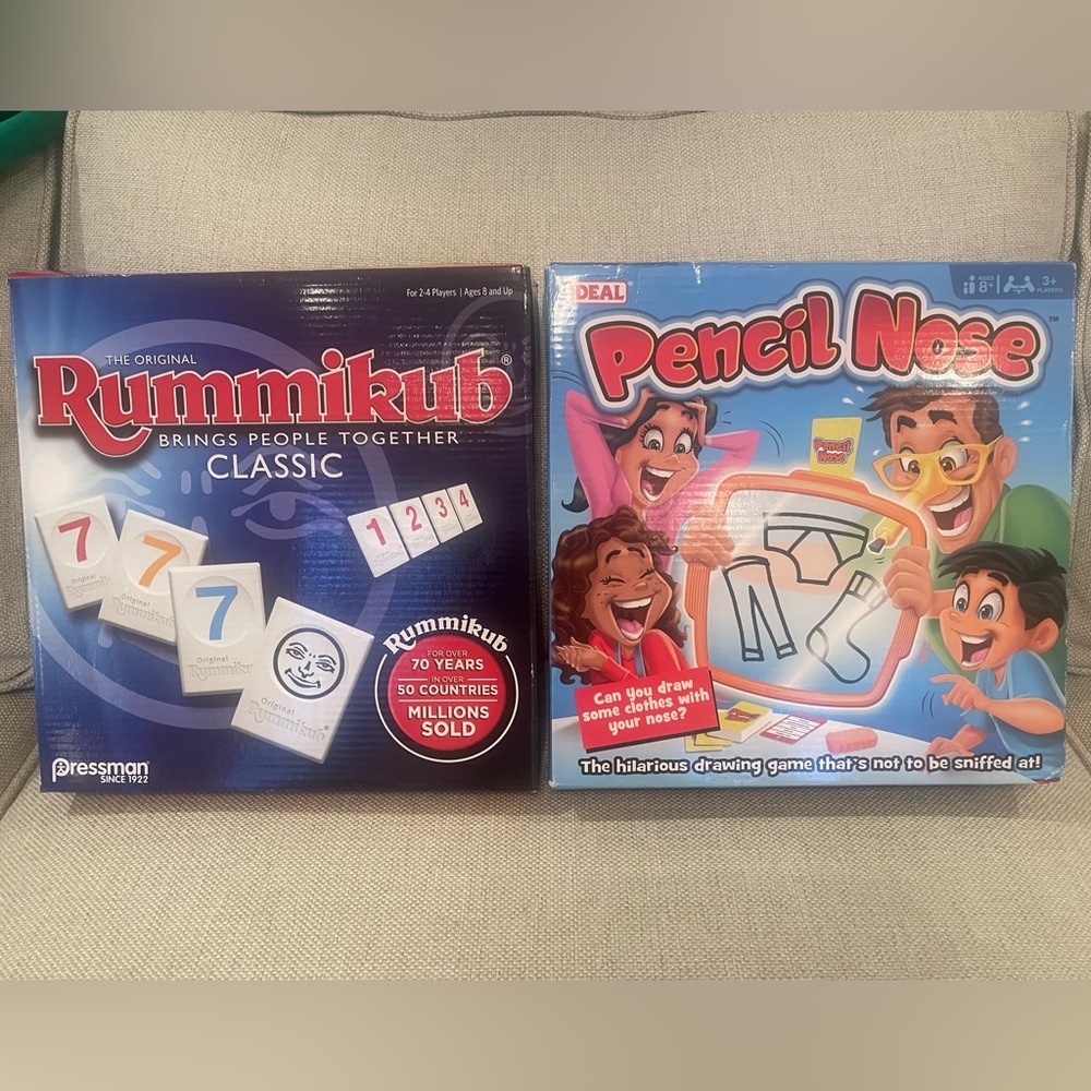 Game Night-Rummikub and Pencil Nose